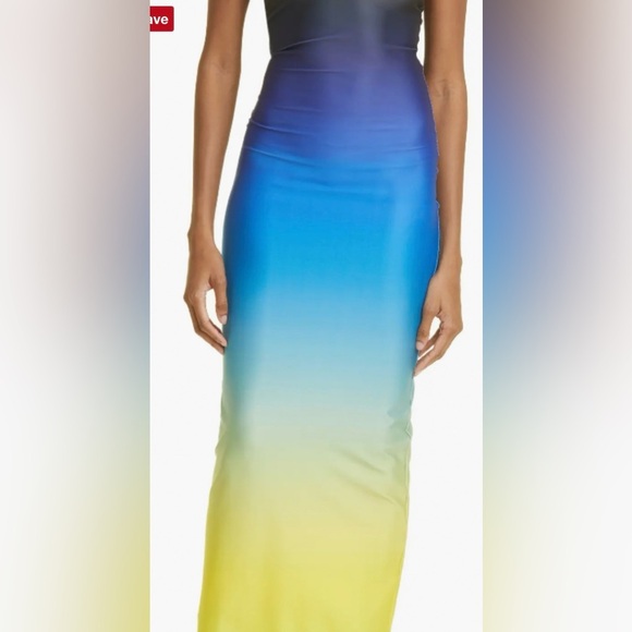 Sammy B. Alexis Ombre Maxi Dress Blue/Yellow | Size S NWT - Picture 11 of 12